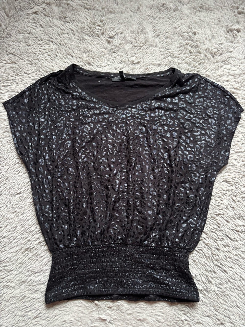 White House Black Market Black cheetah print  Metallic Accents Medium
